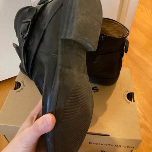 Biker black buckle ankle boots - Picture 4 of 4